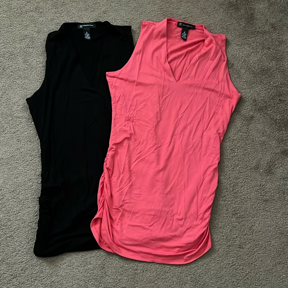 INC size, medium, black and pink tank top